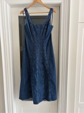 NWOT Joie Denim A-Line Midi Dress - Dark Blue